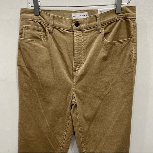 Loft The Skinny High Rise Corduroy Pants Size 29 in Tan - Picture 3 of 12